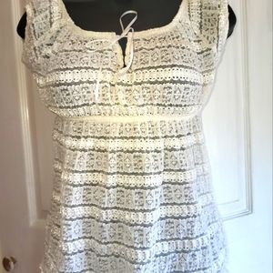 Express Lace short sleeve Top